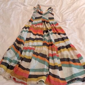 Tea collection girls dress. Size 10. Multicolored chevron print.